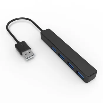 Концентратор USB 2.0, 4-портовый концентратор данных, разветвитель с разъемом питания Micro USB 5 В для расширения USB, зарядки и передачи данных для ноутбука и телефона