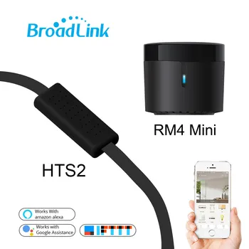 BroadLink RM4Mini Универсальный Пульт дистанционного управления Smart Bluetooth Controller IR Wifi Беспроводной переключатель HTS2 Работа датчика Alexa Google Home