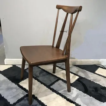 Обеденный стул из массива дерева в скандинавском стиле, кухонная мебель Ins Design Y-образный стул, Дизайнерский Простой Японский обеденный стул из ясеня