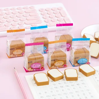 Новый Креативный Мультяшный Милый Ластик для хлеба Модификация домашнего задания Ученика начальной школы Персонализированные Ластики для тостов