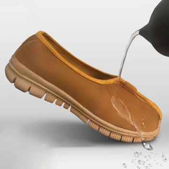 унисекс, серая/коричневая/желтая весенне-осенняя водонепроницаемая обувь, обувь для буддийских монахов, обувь для мирской медитации кунг-фу