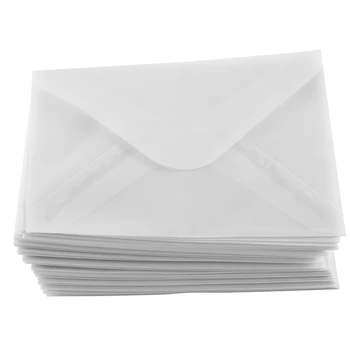 100шт Полупрозрачных конвертов из сернокислотной бумаги Конверты для хранения открыток своими руками, свадебных приглашений, подарочной упаковки