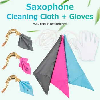 3 упаковки салфетки для чистки саксофона, Потяните для чистки перчатками, Чистящие средства для саксофона, флейты, кларнета, частей духовых инструментов.