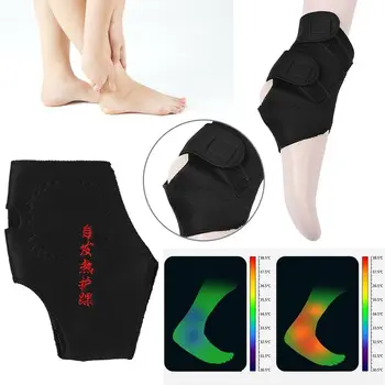 Горячая распродажа, 1 пара бандажей для поддержки голеностопного сустава, магнитный самонагревающийся терапевтический Уход за ногами, Регулируемые Компрессионные ремни