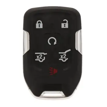 Черный бесключевой пульт дистанционного управления Smart Key Fob Shell Case с 6 кнопочными накладками