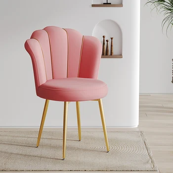 Дизайн, Милые Случайные Стулья, Акцент в минималистском стиле, Прекрасный ресторанный стул с розовой спинкой, Мебель для салона, Мебель для квартиры WXH30XP